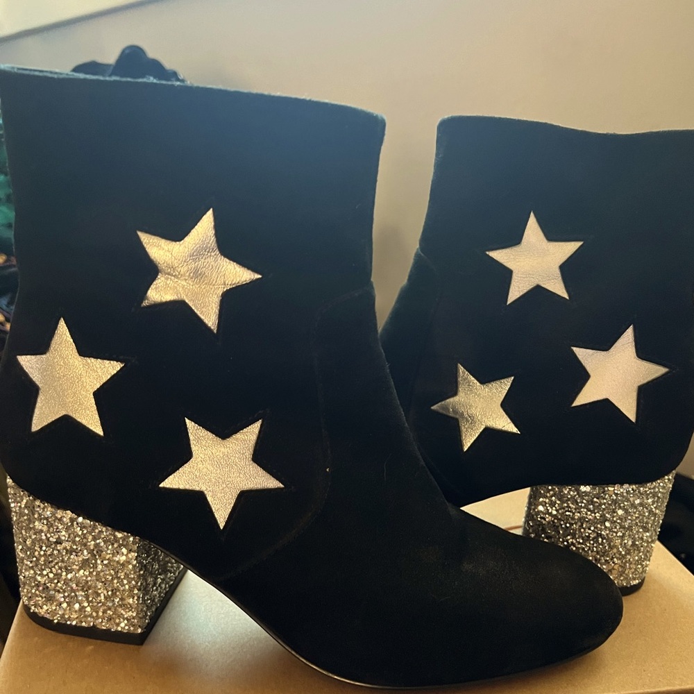 & Other Stories Glitter Star Ankle suede boots sz8/Eur38